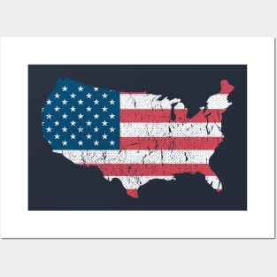 Vintage USA Flag Posters and Art